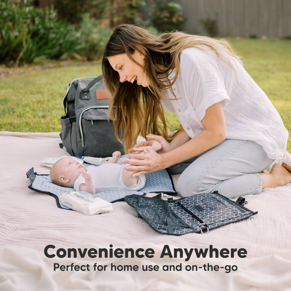 Ezee Portable Diaper Changing Pad, Foldable Changing Mat