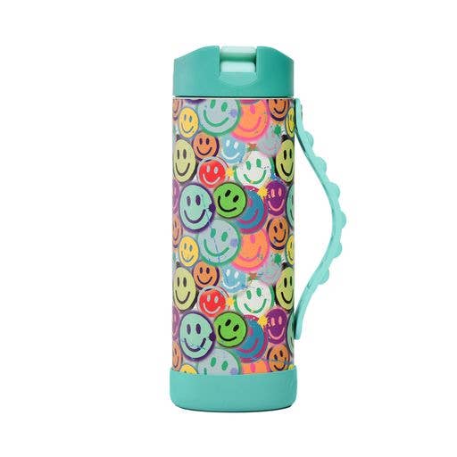Fidget Strap Kids Stainless Bottle 14oz Graffiti Smile
