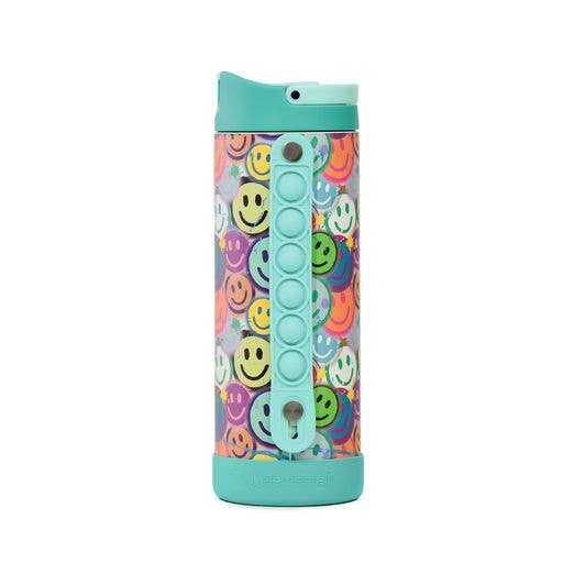 Fidget Strap Kids Stainless Bottle 14oz Graffiti Smile