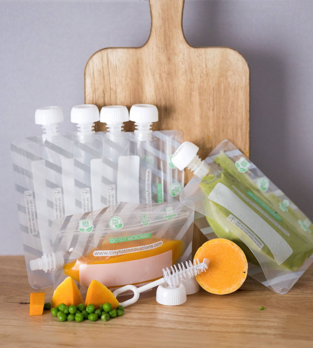 Reusable food pouches - 6 pack