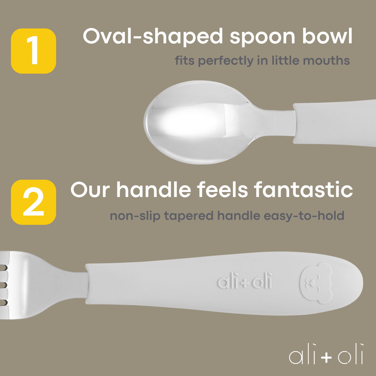 Ali+Oli (6pc) Toddler Utensils Set - Stainless Steel (Bears)