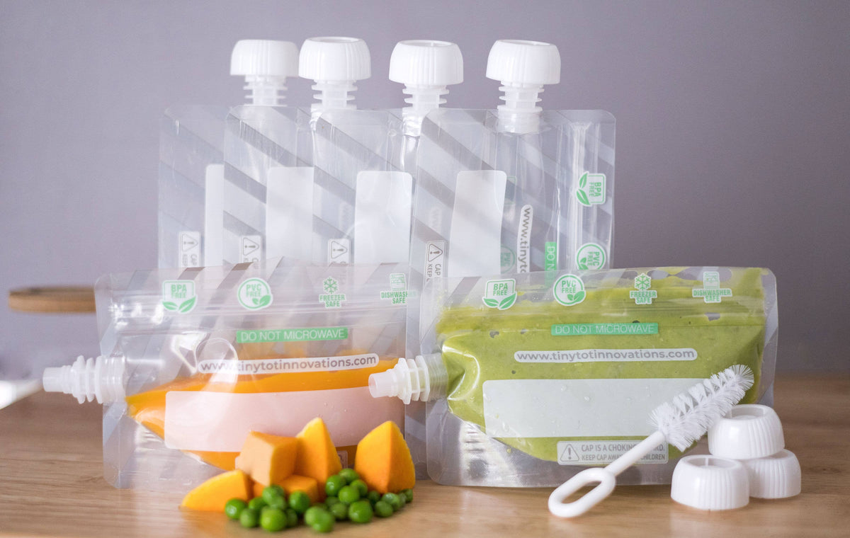 Reusable food pouches - 6 pack