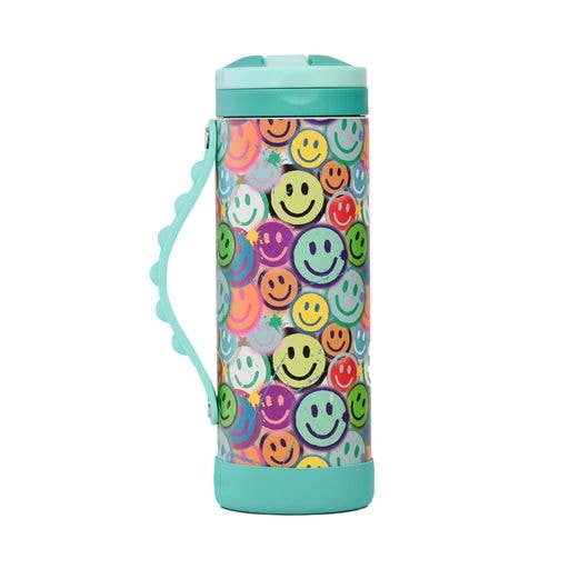 Fidget Strap Kids Stainless Bottle 14oz Graffiti Smile