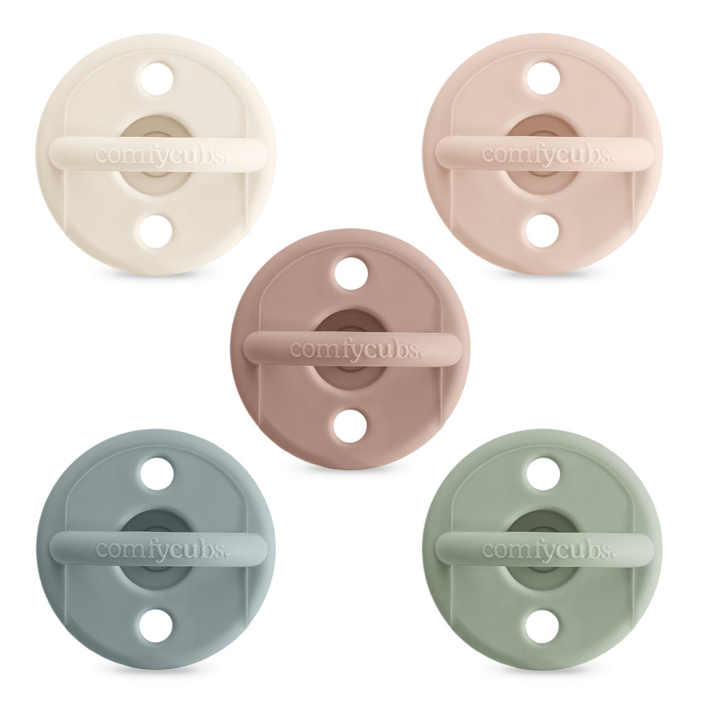 Baby Pacifier 5 Pack, 100% Food Garde Silicone by Comfy Cubs