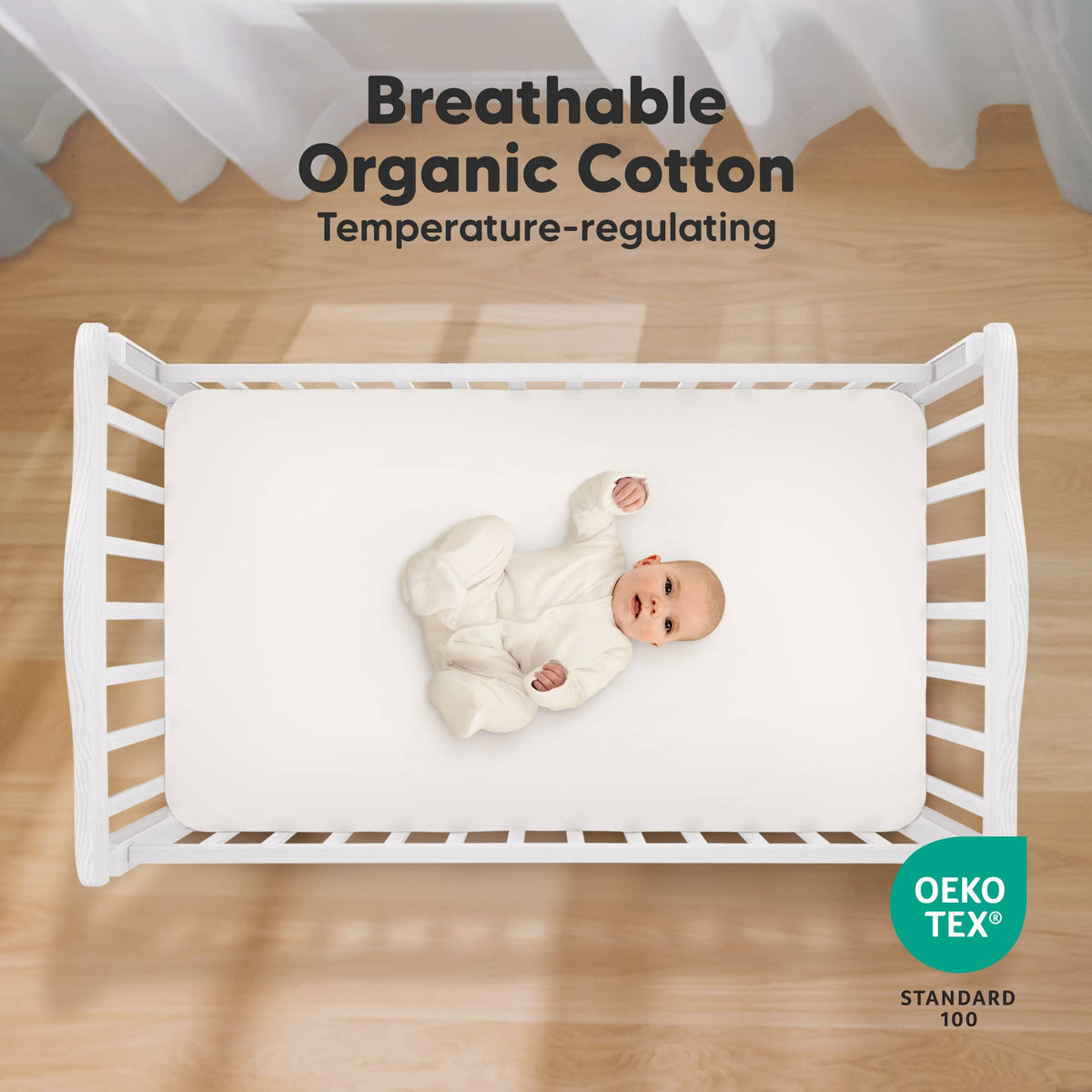 2-pack Organic Cotton Fitted Crib Sheet