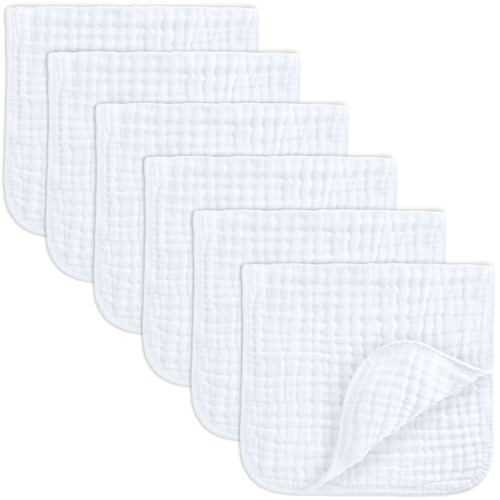 Baby Burp Cloths - 100% Muslin Cotton by Comfy Cubs