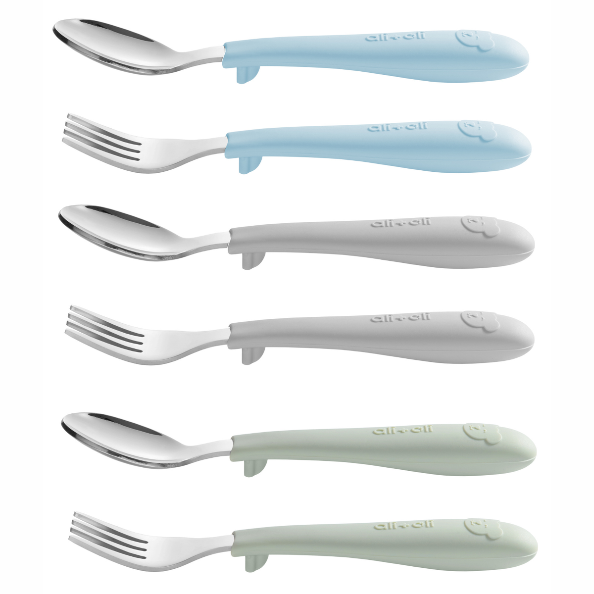 Ali+Oli (6pc) Toddler Utensils Set - Stainless Steel (Bears)