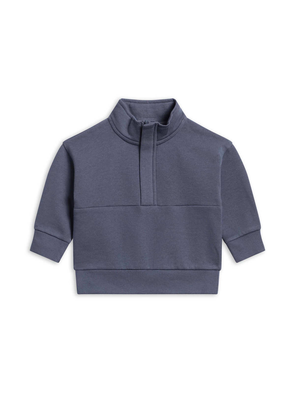 Jae Fleece Blocked Half Zip Pullover - Steel