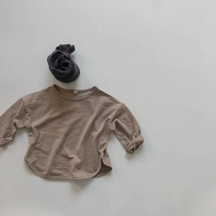 Children's Long Sleeve T-Shirt Retro Style Cotton Top