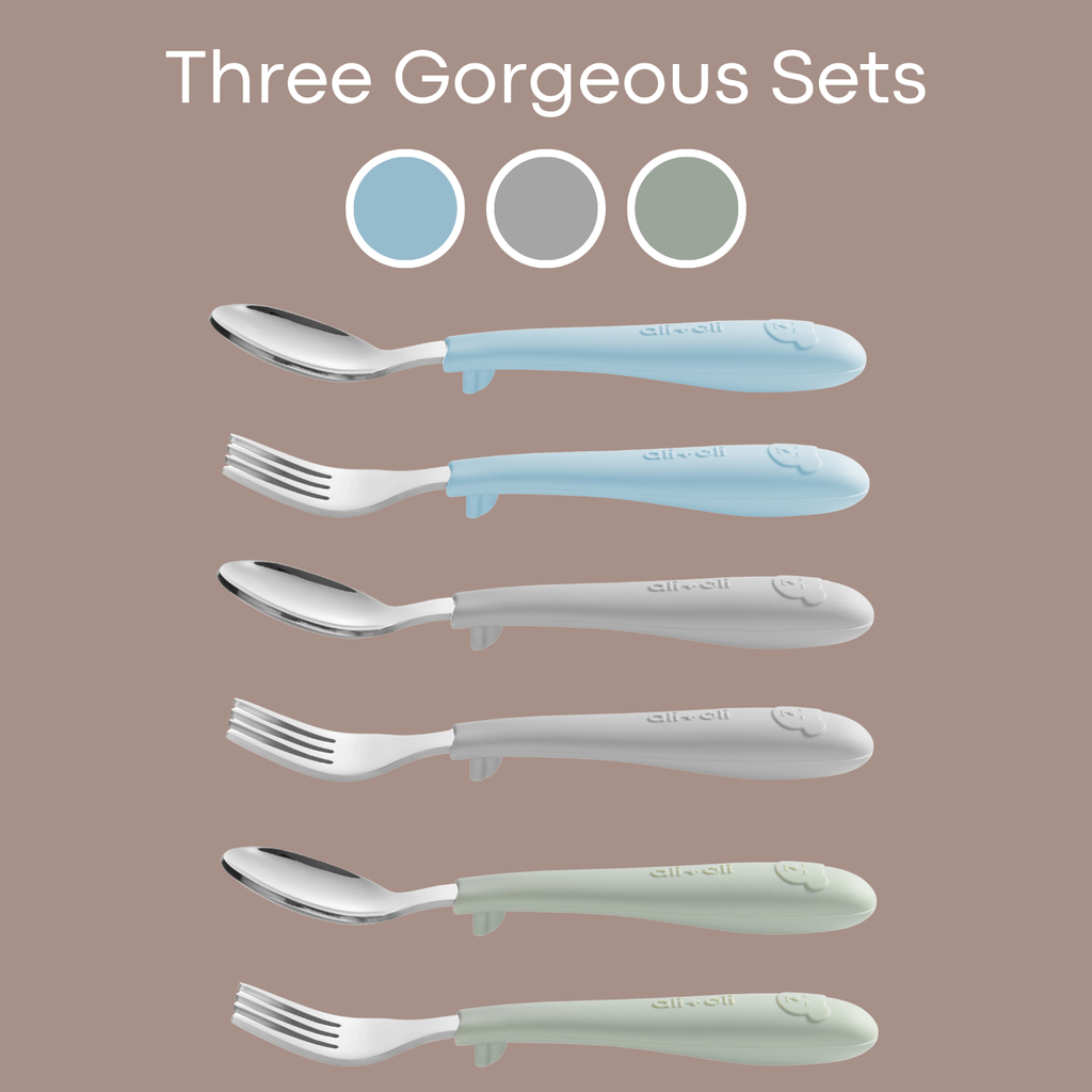 Ali+Oli (6pc) Toddler Utensils Set - Stainless Steel (Bears)