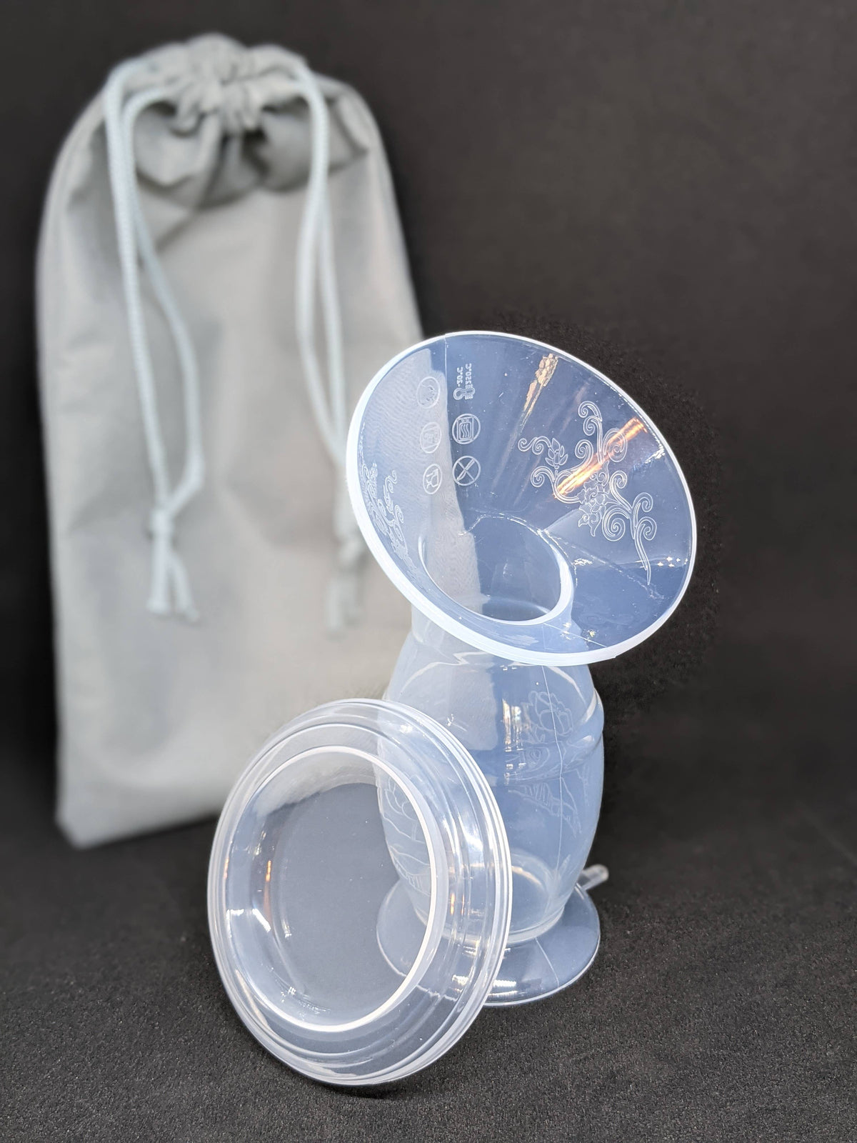 Silicone breast milk collector with bag